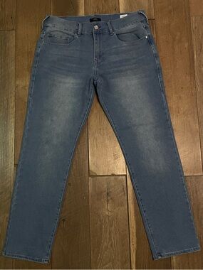 True Religion Men's Light Blue Slim Straight Jeans